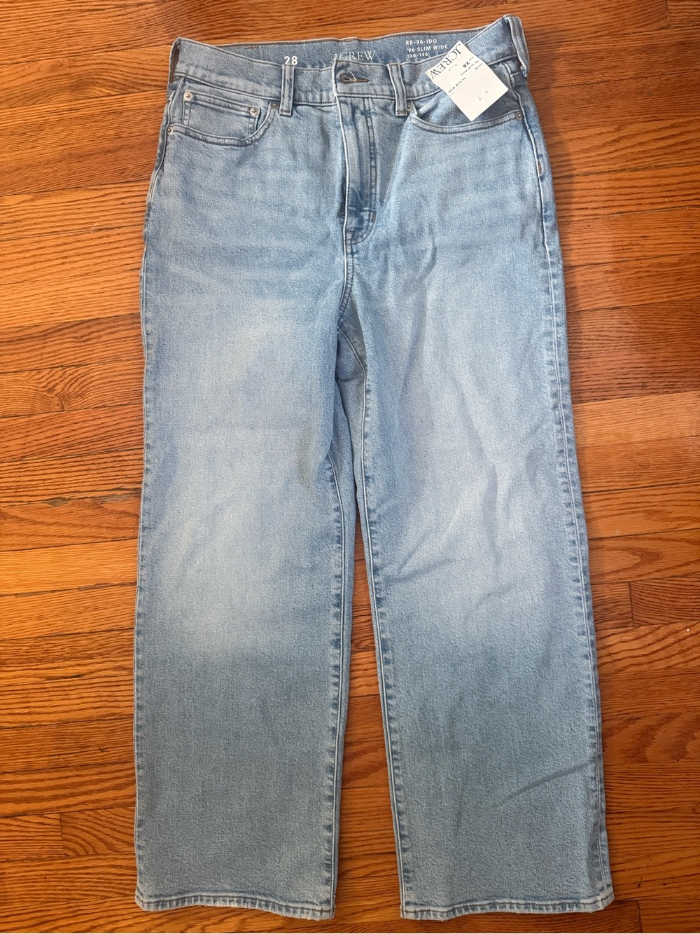 J. Crew women’s slim wide leg Light Wash Blue Jeans